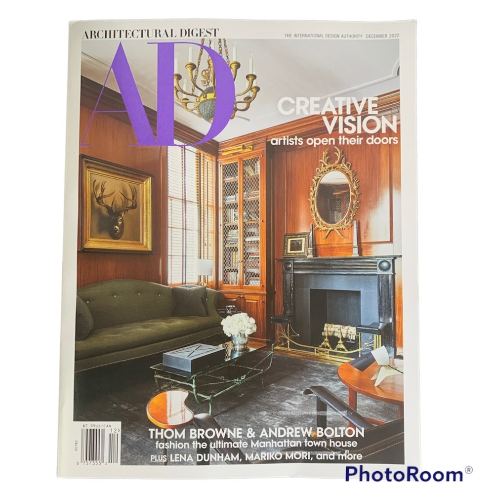 ARCHITECTURAL DIGEST Magazine December 2022 Thom Browne Andrew Bolton Manhattan
